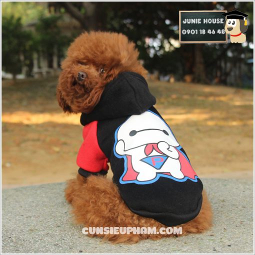 Junie House chuyên cung cấp quần áo, phụ kiện cho thú cưng: Trang phục superman, cướp biển, minions, áo thun có mũ cho chó mèo | 0901.18.46.48