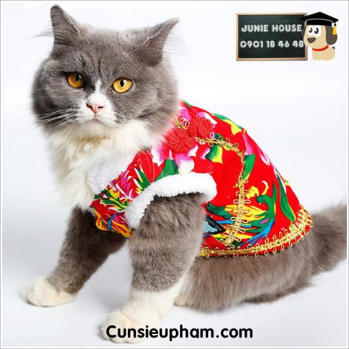 Junie House chuyên cung cấp quần áo cho chó, quần áo chó mèo, đồ chơi cho chó mèo, áo tết họa tiết hoa lá dành cho chó mèo... Hotline 0901 18 46 48